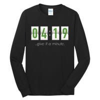 420 Clock 419 Subtle Stoner Marijuana Weed Humor Tall Long Sleeve T-Shirt