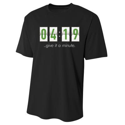 420 Clock 419 Subtle Stoner Marijuana Weed Humor Performance Sprint T-Shirt