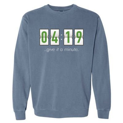 420 Clock 419 Subtle Stoner Marijuana Weed Humor Garment-Dyed Sweatshirt