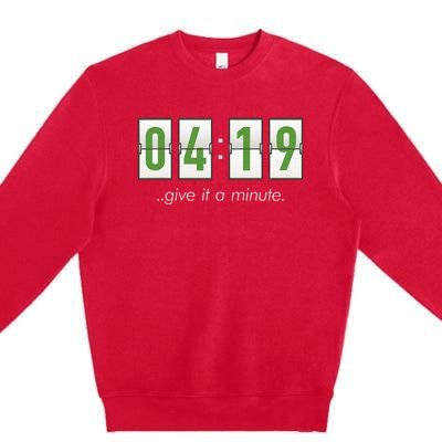 420 Clock 419 Subtle Stoner Marijuana Weed Humor Premium Crewneck Sweatshirt