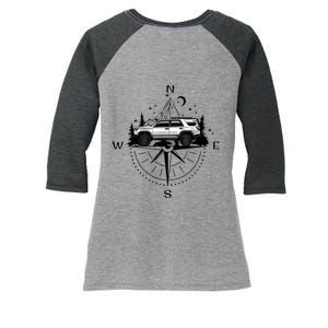 4runner Camping Women's Tri-Blend 3/4-Sleeve Raglan Shirt