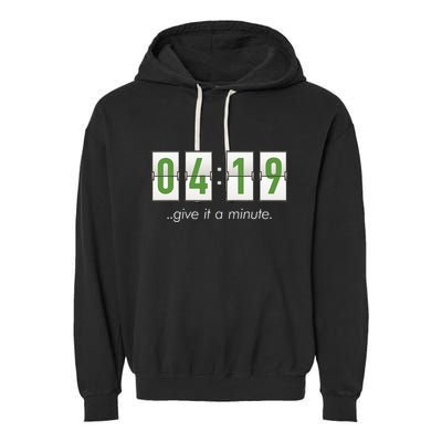 420 Clock 419 Subtle Stoner Marijuana Weed Humor Garment-Dyed Fleece Hoodie