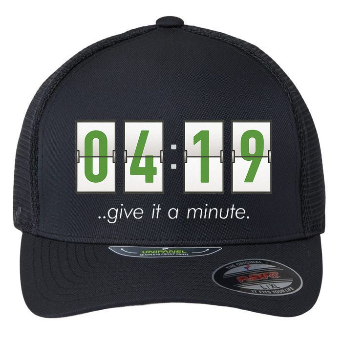 420 Clock 419 Subtle Stoner Marijuana Weed Humor Flexfit Unipanel Trucker Cap