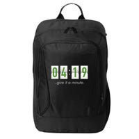 420 Clock 419 Subtle Stoner Marijuana Weed Humor City Backpack