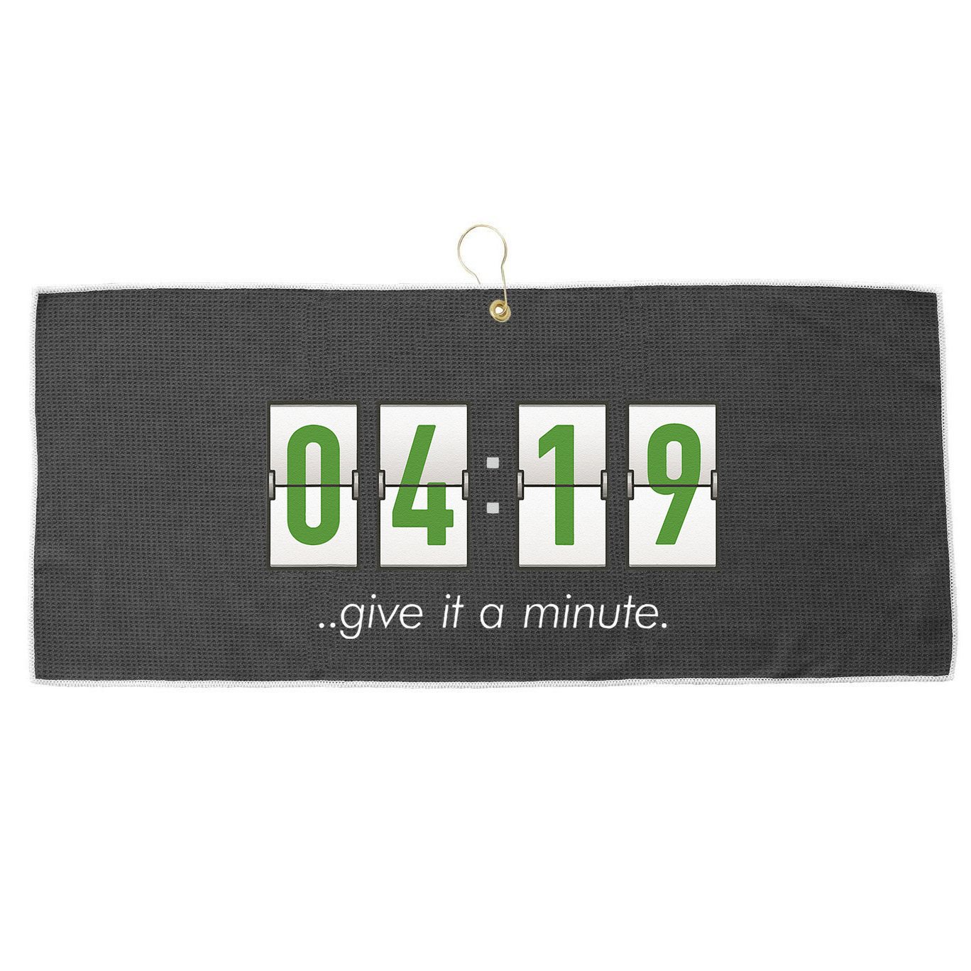 420 Clock 419 Subtle Stoner Marijuana Weed Humor Large Microfiber Waffle Golf Towel