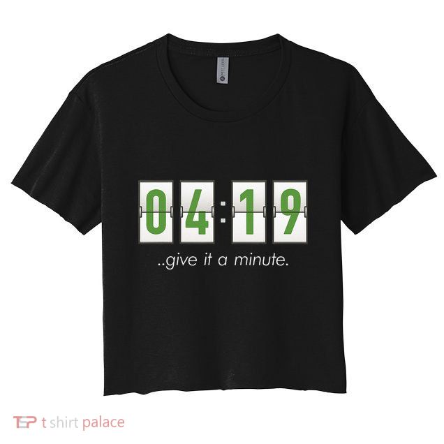 420 Clock 419 Subtle Stoner Marijuana Weed Humor Crop Top