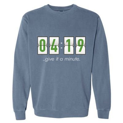 420 Clock 419 Subtle Stoner Marijuana Weed Humor Garment-Dyed Sweatshirt