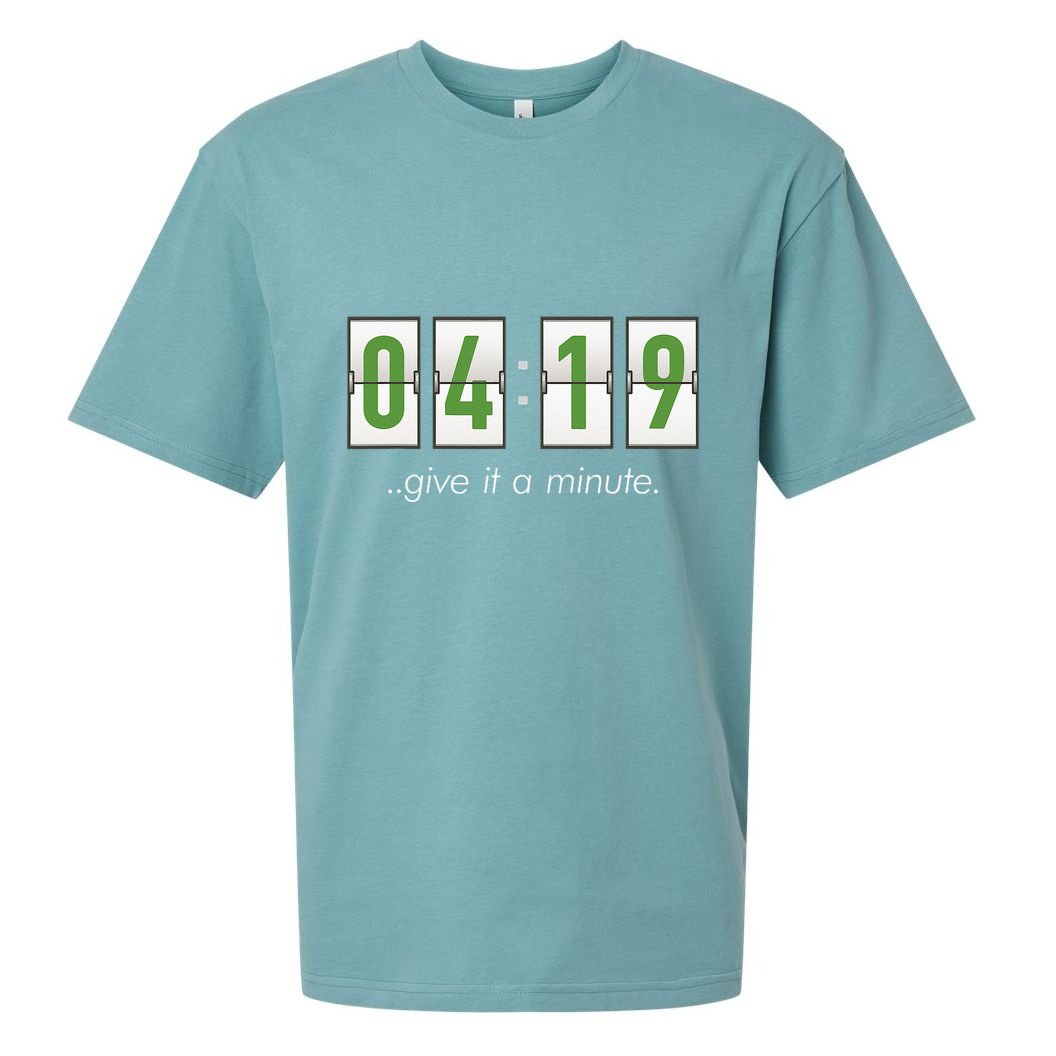 420 Clock 419 Subtle Stoner Marijuana Weed Humor Sueded Cloud Jersey T-Shirt