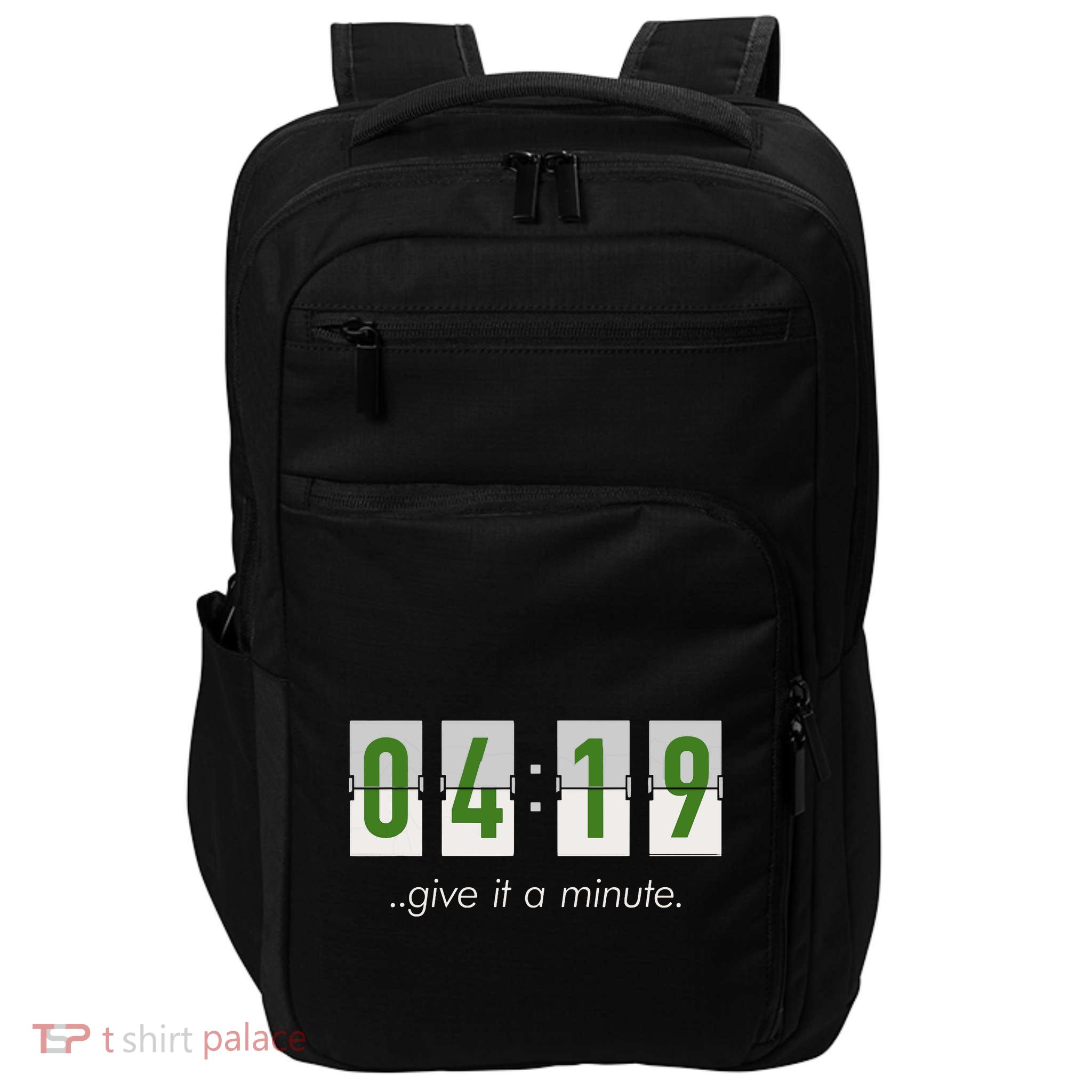 420 Clock 419 Subtle Stoner Marijuana Weed Humor Impact Tech Backpack