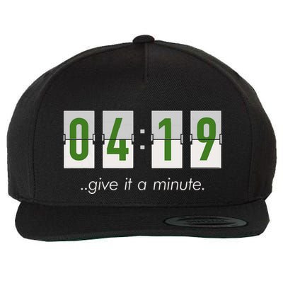420 Clock 419 Subtle Stoner Marijuana Weed Humor Wool Snapback Cap