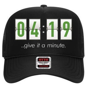 420 Clock 419 Subtle Stoner Marijuana Weed Humor High Crown Mesh Back Trucker Hat