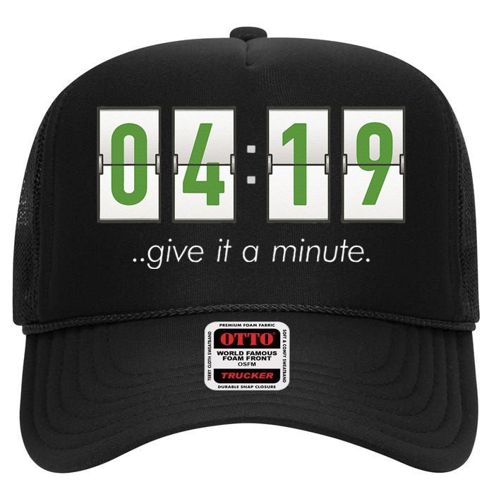 420 Clock 419 Subtle Stoner Marijuana Weed Humor High Crown Mesh Back Trucker Hat