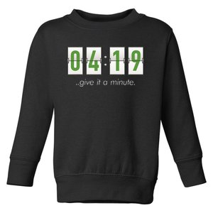 420 Clock 419 Subtle Stoner Marijuana Weed Humor Toddler Sweatshirt