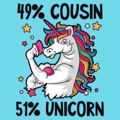 49% Cousin 51% Unicorn Design Cousin Crew Gift T-Shirt