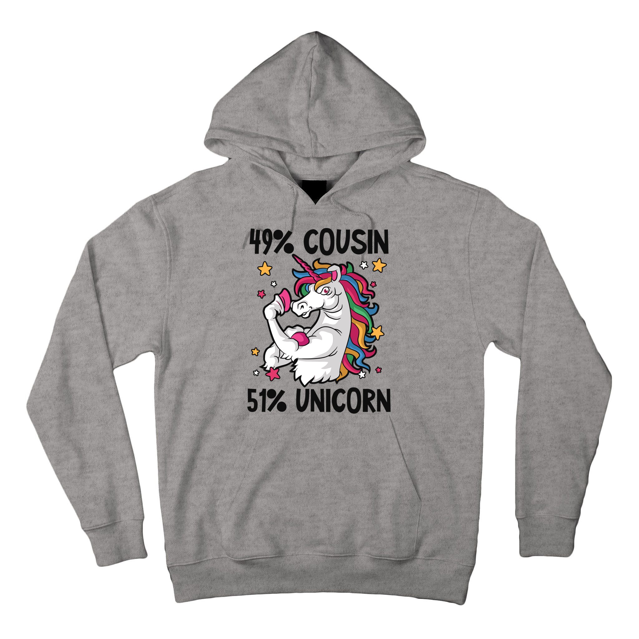 49% Cousin 51% Unicorn Design Cousin Crew Gift Tall Hoodie