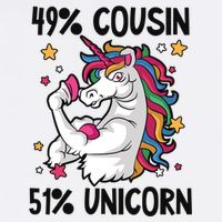 49% Cousin 51% Unicorn Design Cousin Crew Gift Cooling Performance Crew T-Shirt