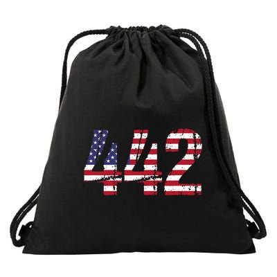 442 California Area Code Drawstring Bag