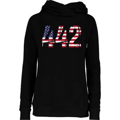 442 California Area Code Womens Funnel Neck Pullover Hood