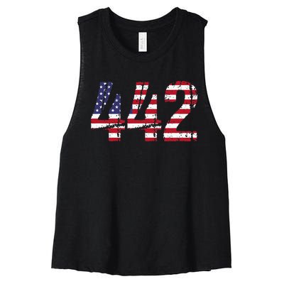 442 California Area Code Women's Racerback Cropped Tank