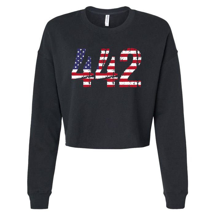 442 California Area Code Cropped Pullover Crew