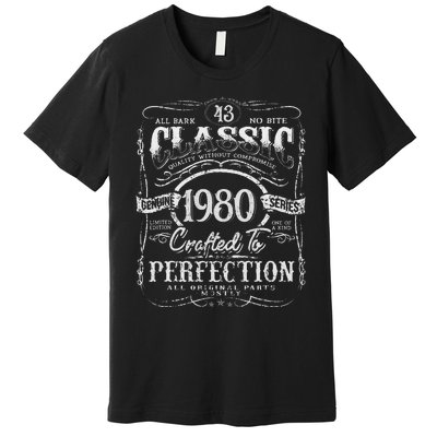 43rd Classic Birthday gift 43 Perfection 1980 Birthday Premium T-Shirt