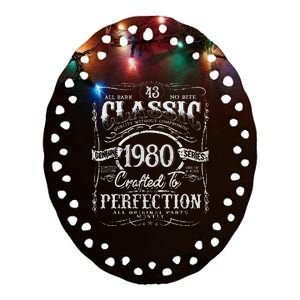 43rd Classic Birthday gift 43 Perfection 1980 Birthday Ceramic Oval Ornament