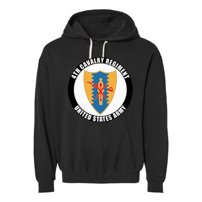 4th Cavalry Regiment United States Army Veteran Military Garment-Dyed Fleece Hoodie