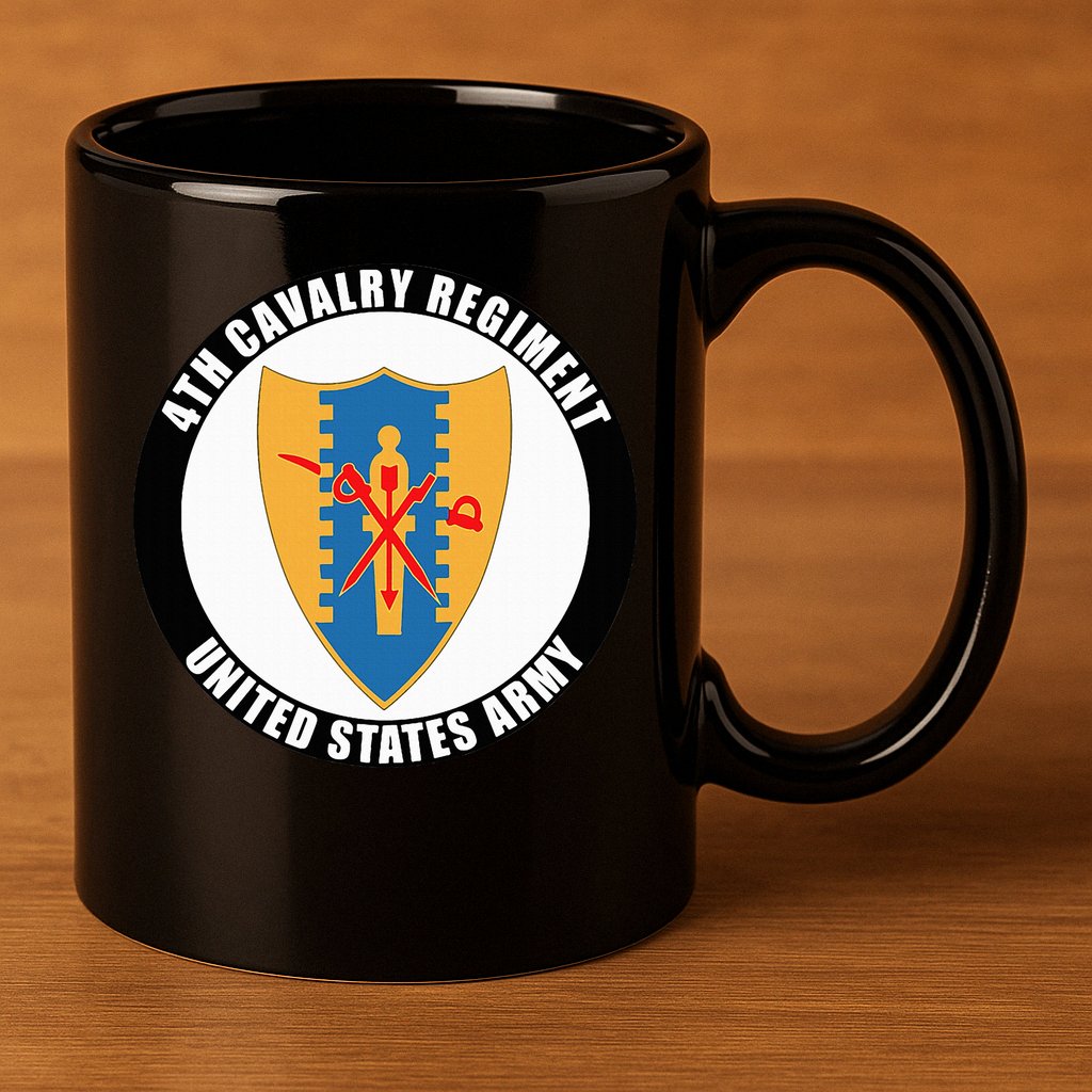 4th Cavalry Regiment United States Army Veteran Military 11oz C Handle Ceramic Mug