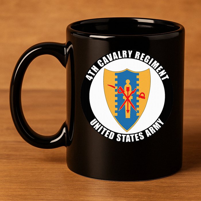 4th Cavalry Regiment United States Army Veteran Military 11oz C Handle Ceramic Mug