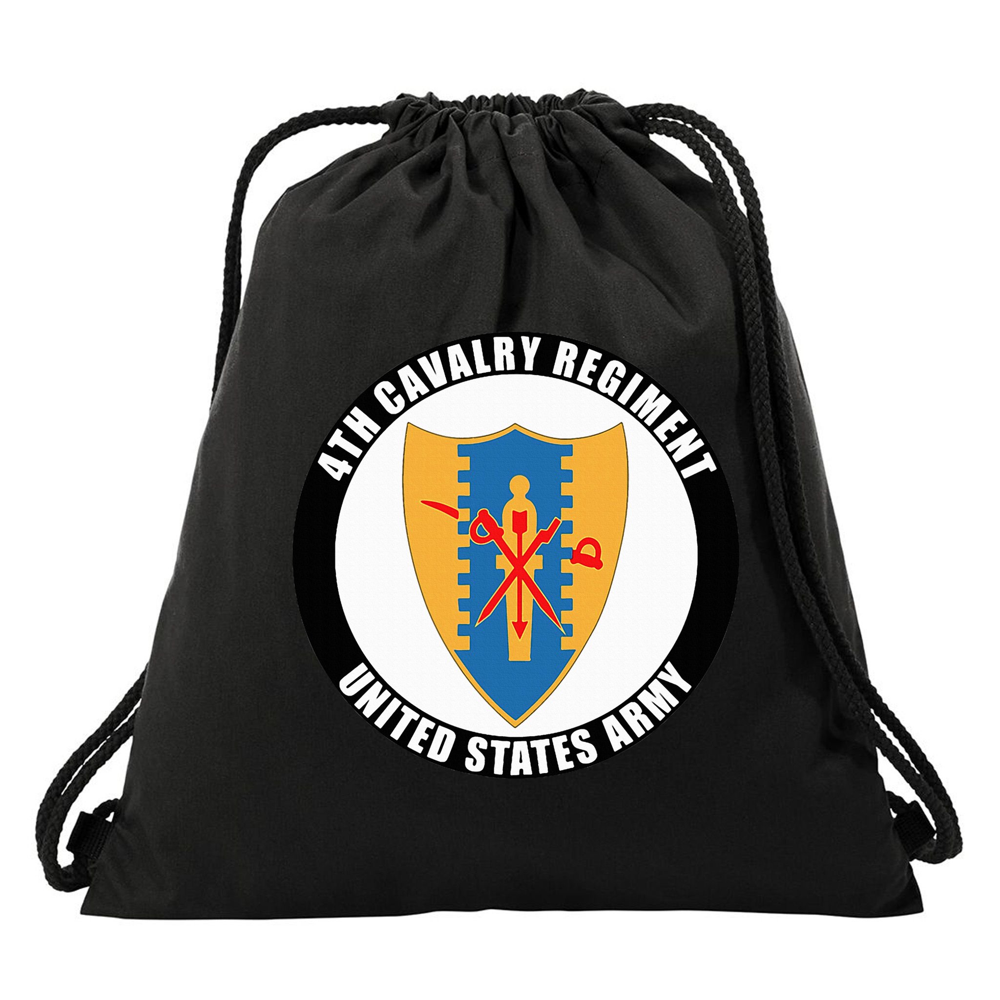 4th Cavalry Regiment United States Army Veteran Military Drawstring Bag