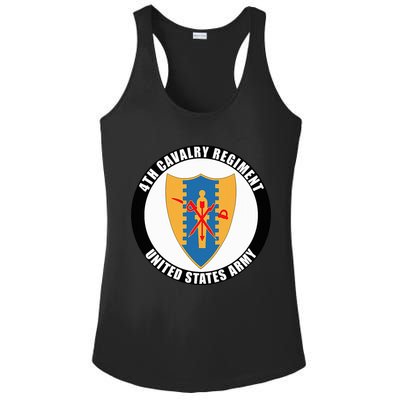 4th Cavalry Regiment United States Army Veteran Military Ladies PosiCharge Competitor Racerback Tank