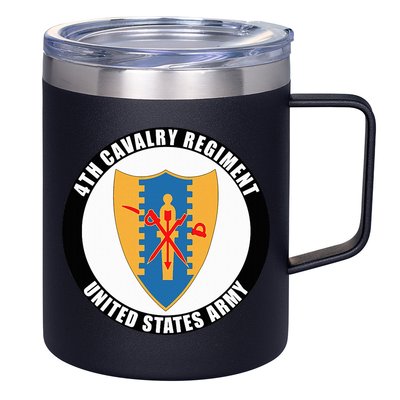 4th Cavalry Regiment United States Army Veteran Military 12oz Stainless Steel Coffee Mug
