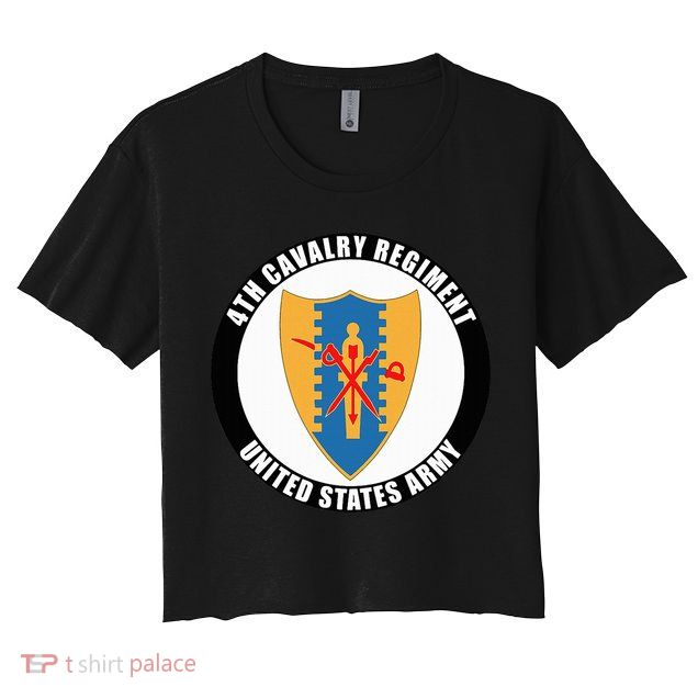 4th Cavalry Regiment United States Army Veteran Military Crop Top