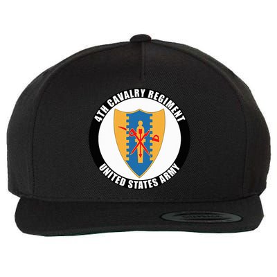 4th Cavalry Regiment United States Army Veteran Military Wool Snapback Cap