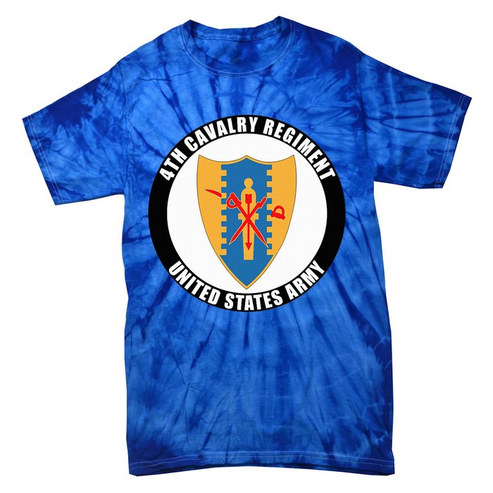 4th Cavalry Regiment United States Army Veteran Military Tie-Dye T-Shirt