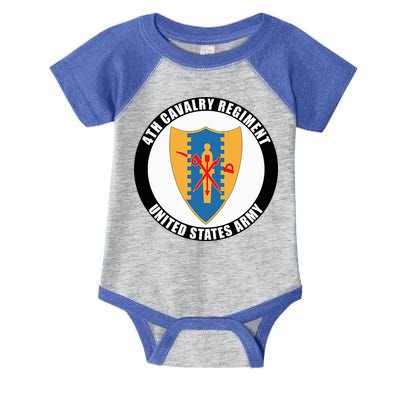 4th Cavalry Regiment United States Army Veteran Military Infant Baby Jersey Bodysuit