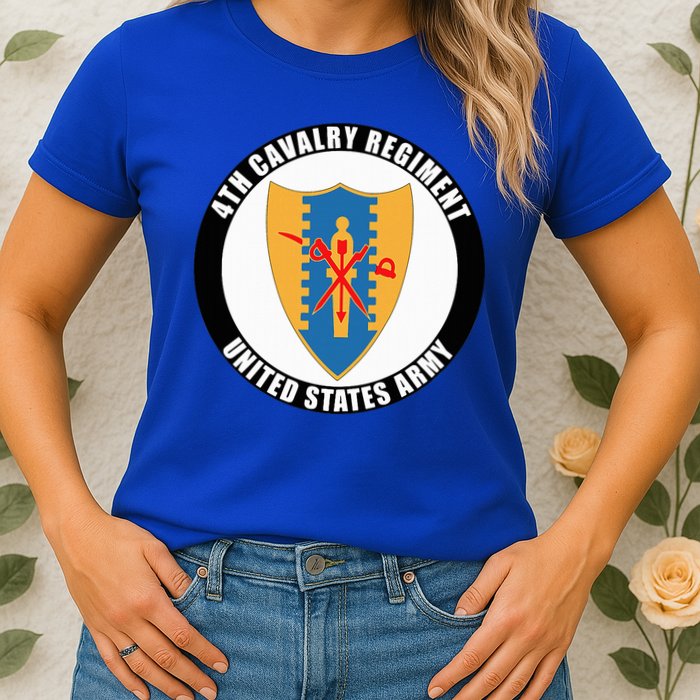 4th Cavalry Regiment United States Army Veteran Military Womens T-Shirt