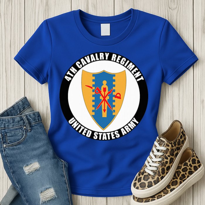 4th Cavalry Regiment United States Army Veteran Military Womens T-Shirt