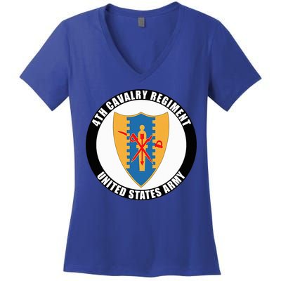 4th Cavalry Regiment United States Army Veteran Military Women's V-Neck T-Shirt