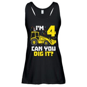 4 Can You Dig It Construction Truck 4th Birthday Boy Gift Ladies Essential Flowy Tank