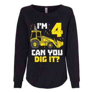 4 Can You Dig It Construction Truck 4th Birthday Boy Gift Womens California Wash Sweatshirt