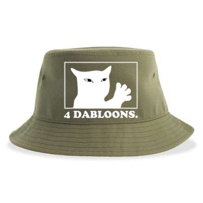 4 Dabloons 4 Doubloons 4 Dabloons Cat Sustainable Bucket Hat