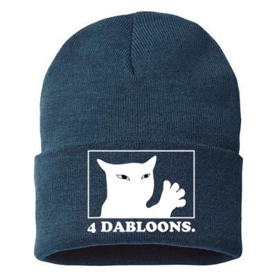 4 Dabloons 4 Doubloons 4 Dabloons Cat Sustainable Knit Beanie