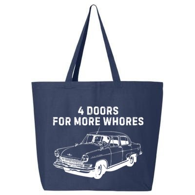 4 Doors For More Whores Funny Muscle Car 25L Jumbo Tote