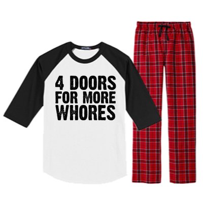 4 Doors For More Whores Raglan Sleeve Pajama Set