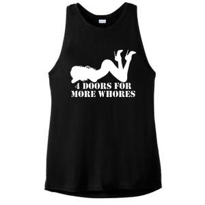 4 Doors For More Whores Funny Stripper Ladies PosiCharge Tri-Blend Wicking Tank