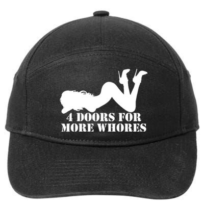 4 Doors For More Whores Funny Stripper 7-Panel Snapback Hat