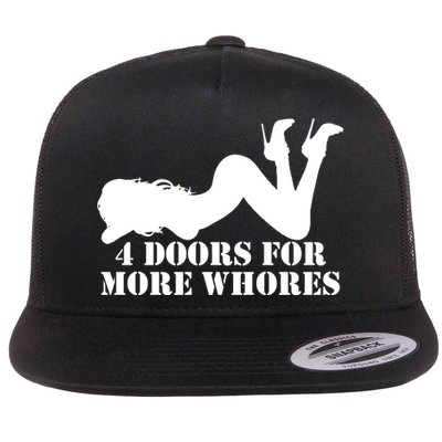 4 Doors For More Whores Funny Stripper Flatbill Hat