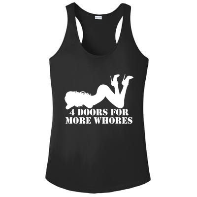 4 Doors For More Whores Funny Stripper Ladies PosiCharge Competitor Racerback Tank