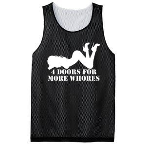 4 Doors For More Whores Funny Stripper Mesh Reversible Basketball Jersey Tank